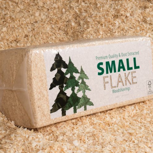 dry small flake wood shavings horse bedding stable bale